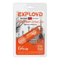 USB флэш-накопитель Exployd 64GB 570 Orange
