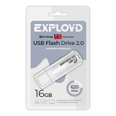 USB флэш-накопитель Exployd 16GB 620 White 2.0