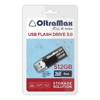 USB флэш-накопитель OltraMax 512GB 260 Black 3.0