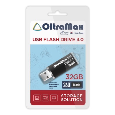 USB флэш-накопитель OltraMax 32GB 260 Black 3.0
