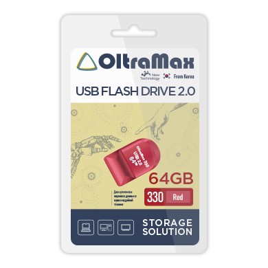 USB флэш-накопитель OltraMax 64GB 330 Red 2.0