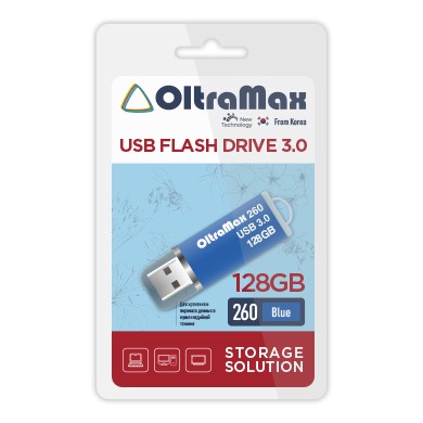 USB флэш-накопитель OltraMax 128GB 260 Blue 3.0