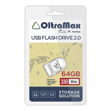 USB флэш-накопитель OltraMax 64GB 330 White 2.0