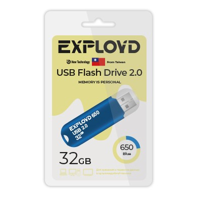 USB флэш-накопитель Exployd 32GB 650 Blue 2.0