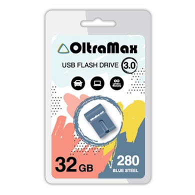 USB флэш-накопитель OltraMax 32GB 280 Blue Steel 3.0