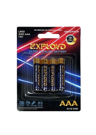 Батарейка Exployd AAA LR03-4BL/Ultra Alkaline/1.5В(4/40/400)EX-B-1068