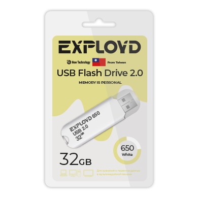 USB флэш-накопитель Exployd 32GB 650 White 2.0