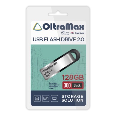 USB флэш-накопитель OltraMax 128GB 300 Black 2.0