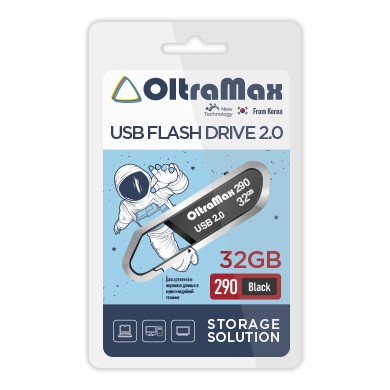USB флэш-накопитель OltraMax 32GB 290 Black 2.0