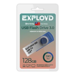 USB флэш-накопитель Exployd 128GB 590 Blue 3.0