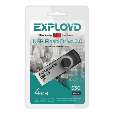 USB флэш-накопитель Exployd 4GB 530 Black