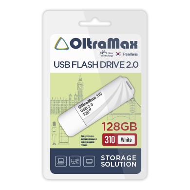 USB флэш-накопитель OltraMax 128GB 310 White 2.0
