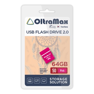 USB флэш-накопитель OltraMax 64GB 50 Pink