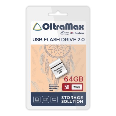USB флэш-накопитель OltraMax 64GB 50 White