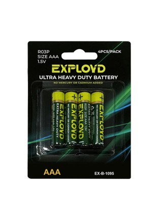 Батарейка Exployd AAA R03-4BL/1.5В(4/40/800)EX-B-1095