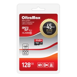 Карта памяти Oltramax 128GB microSDXC Class 10 UHS-1 Elite без адаптера SD 45 MB/s