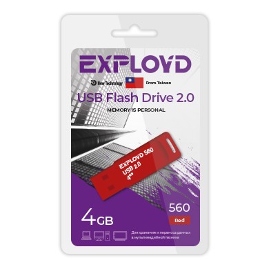 USB флэш-накопитель Exployd 4GB 560 Red