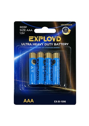 Батарейка Exployd AAA R03-4BL/Ultra Power/1.5В(4/40/800)EX-B-1096