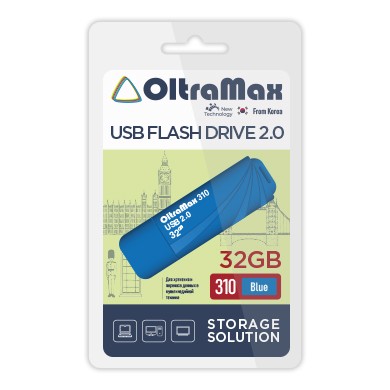 USB флэш-накопитель OltraMax 32GB 310 Blue 2.0