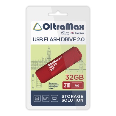 USB флэш-накопитель OltraMax 32GB 310 Red 2.0