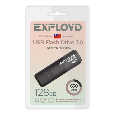 USB флэш-накопитель Exployd 128GB 630 Black 3.0