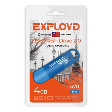 USB флэш-накопитель Exployd 4GB 570 Blue