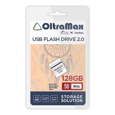 USB флэш-накопитель OltraMax 128GB 50 White 2.0