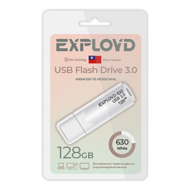 USB флэш-накопитель Exployd 128GB 630 White 3.0