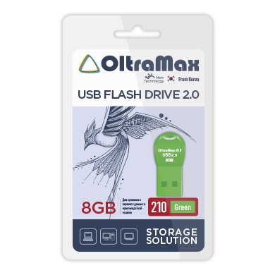 USB флэш-накопитель OltraMax 8GB 210 Green