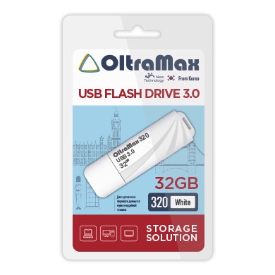 USB флэш-накопитель OltraMax 32GB 320 White 3.0