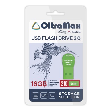 USB флэш-накопитель OltraMax 16GB 210 Green
