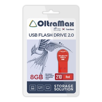 USB флэш-накопитель OltraMax 8GB 210 Red