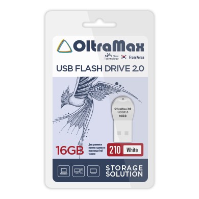 USB флэш-накопитель OltraMax 16GB 210 White