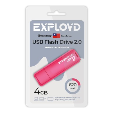 USB флэш-накопитель Exployd 4GB 620 Red 2.0