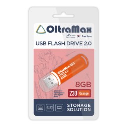 USB флэш-накопитель OltraMax 8GB 230 Orange