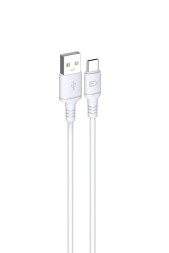 Дата-кабель/Exployd/USB - TYPE-C/круглый/силикон/белый/2М/3A/soft silicone/EX-K-1509