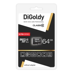 Карта памяти DiGoldy 64GB microSDXC Class10 UHS-1 без адаптера SD