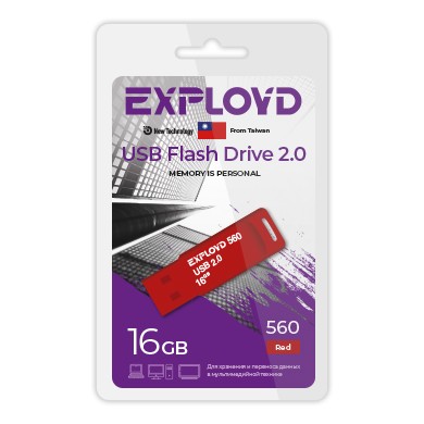 USB флэш-накопитель Exployd 16GB 560 Red