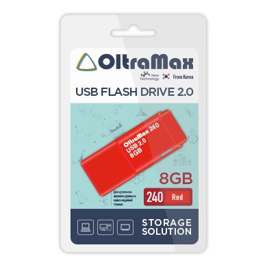 USB флэш-накопитель OltraMax 8GB 240 Red