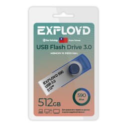 USB флэш-накопитель Exployd 512GB 590 Blue 3.0