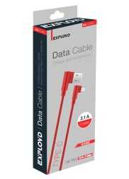 Дата-кабель/Exployd/USB - TYPE-C/круглый/красный/1М/Game/EX-K-545