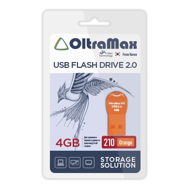 USB флэш-накопитель OltraMax 4GB 210 Orange