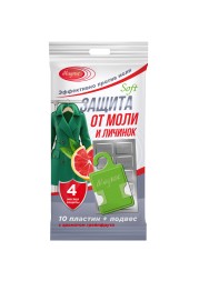 Maguse Пластины с крючком от моли с ароматом грейпфрута 10шт серия Soft (20)/4800шт/MG-S-030