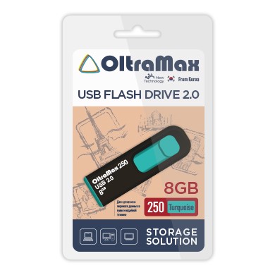USB флэш-накопитель OltraMax 8GB 250 Turquoise