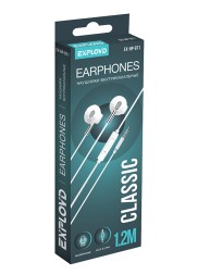 Наушники внутриканальные/Exployd/3.5mm/белый/1.2М/Classic/EX-HP-971