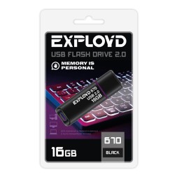 USB флэш-накопитель Exployd 16GB 670 Black 2.0