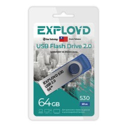 USB флэш-накопитель Exployd 64GB 530 Blue