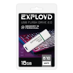 USB флэш-накопитель Exployd 16GB 670 White 2.0