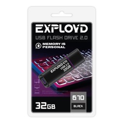 USB флэш-накопитель Exployd 32GB 670 Black 2.0