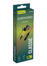 Наушники внутриканальные/Exployd/3.5mm/красный/1.2М/Classic/EX-HP-863